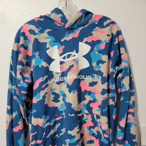 Under Armour hoodie youth extra large in camo blue/grey/pink